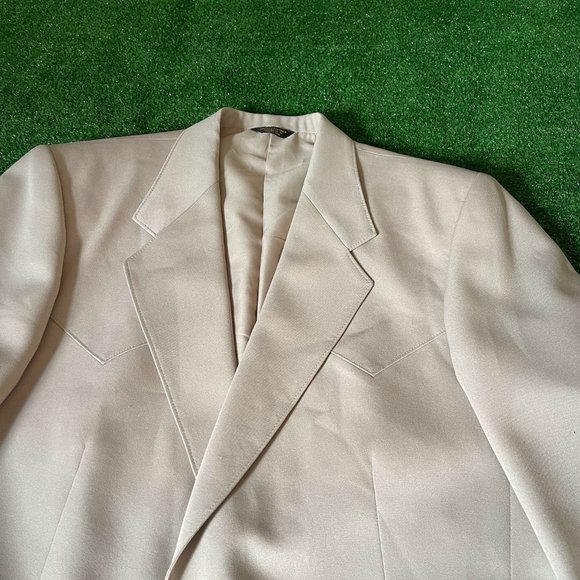 Farah Westernwear Vintage Beige Cowboy Western Blazer Casual Jacket Size 44L - Picture 4 of 11
